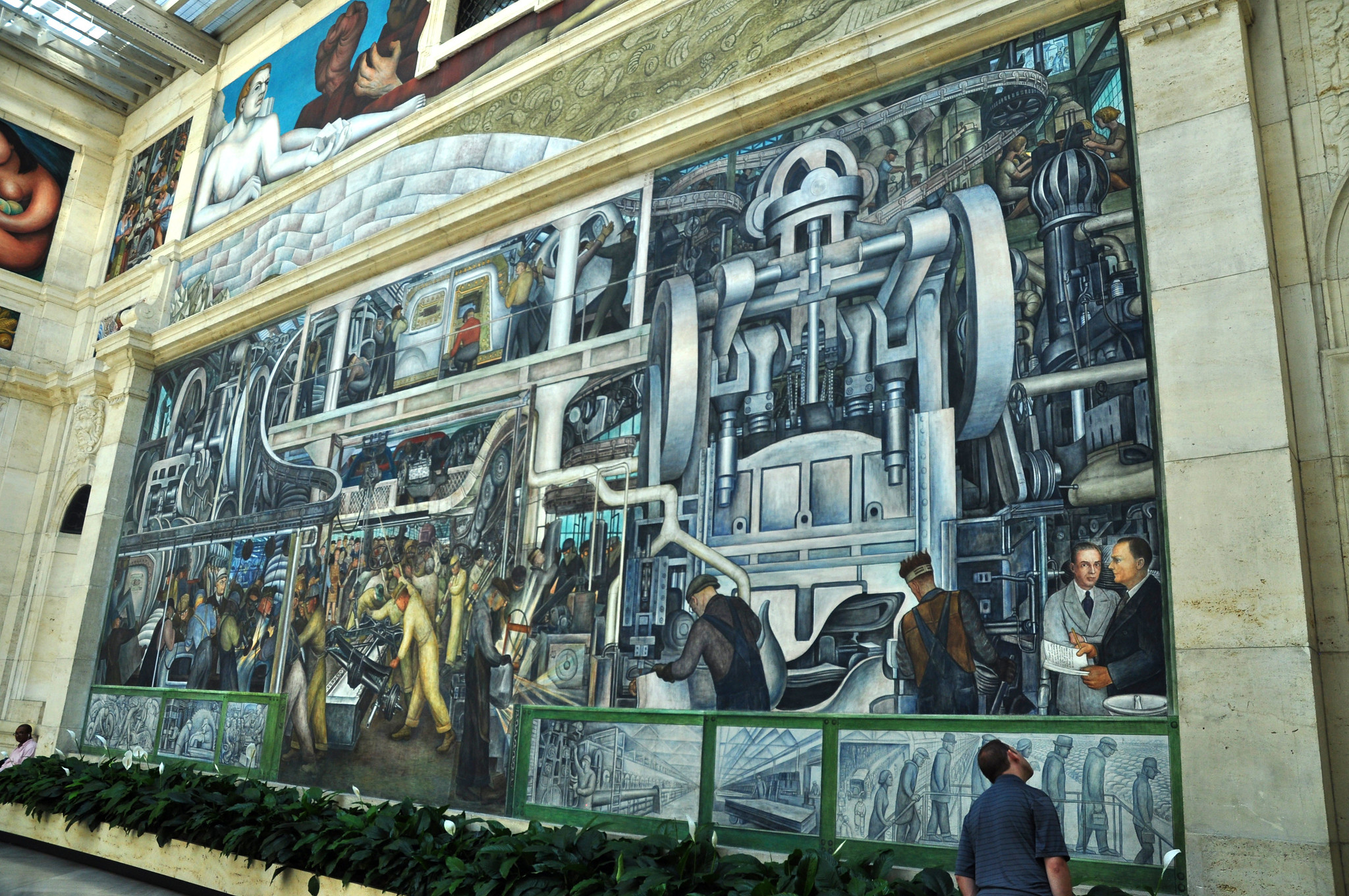 photo of Diego Rivera mural in the atrium of the Detroit Institute of Arts in Detroit, MI
